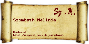 Szombath Melinda névjegykártya